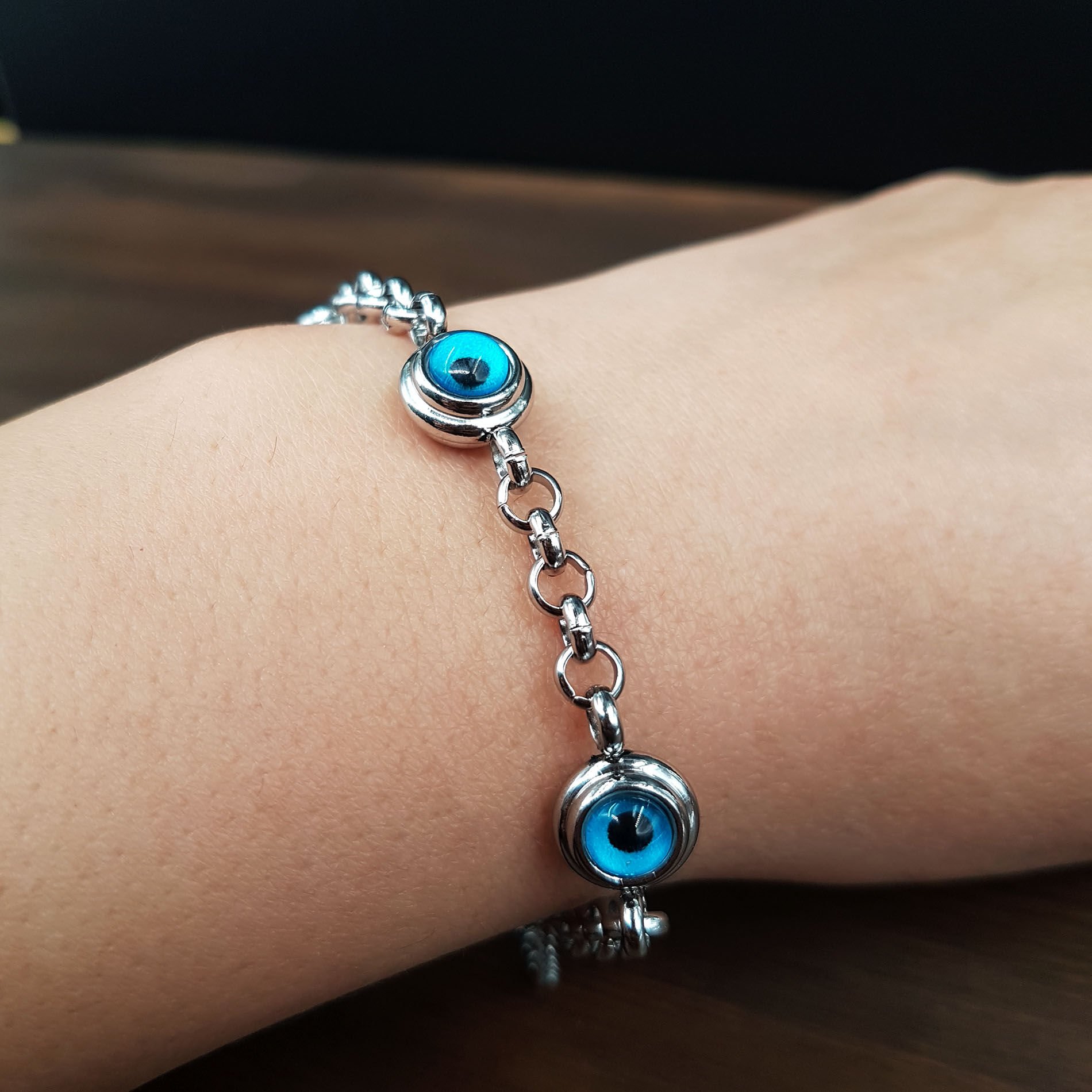 Nazar Boncuk Tasarım Kadın Çelik Bileklik