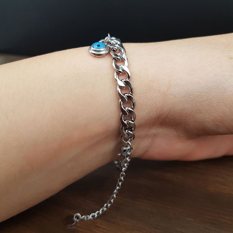 Yonca Kalp Tasarım Gümüş Renk Çelik Bileklik