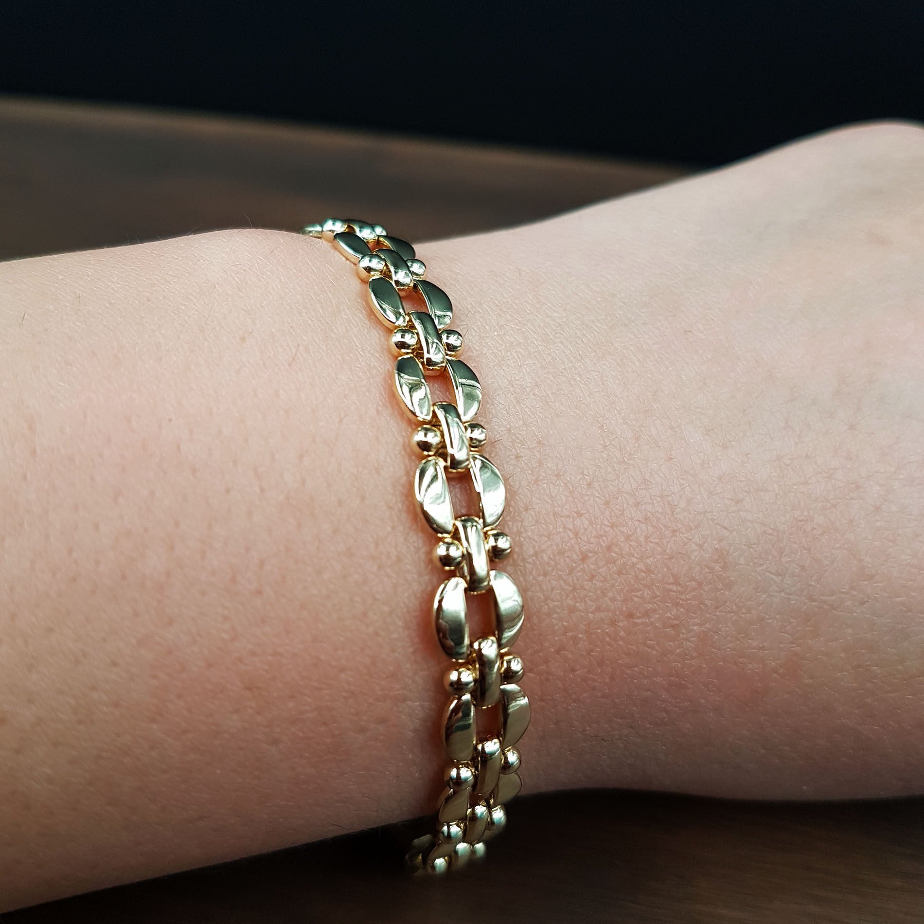 Altın Kaplama Kadın Çelik Bileklik