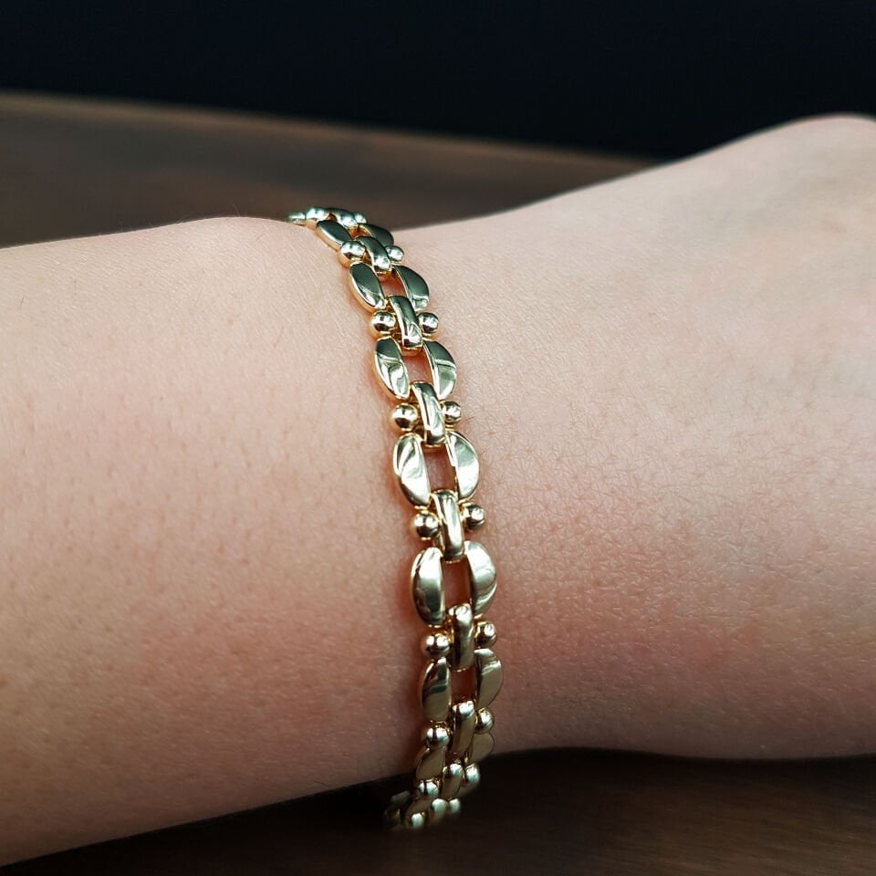 Altın Kaplama Kadın Çelik Bileklik