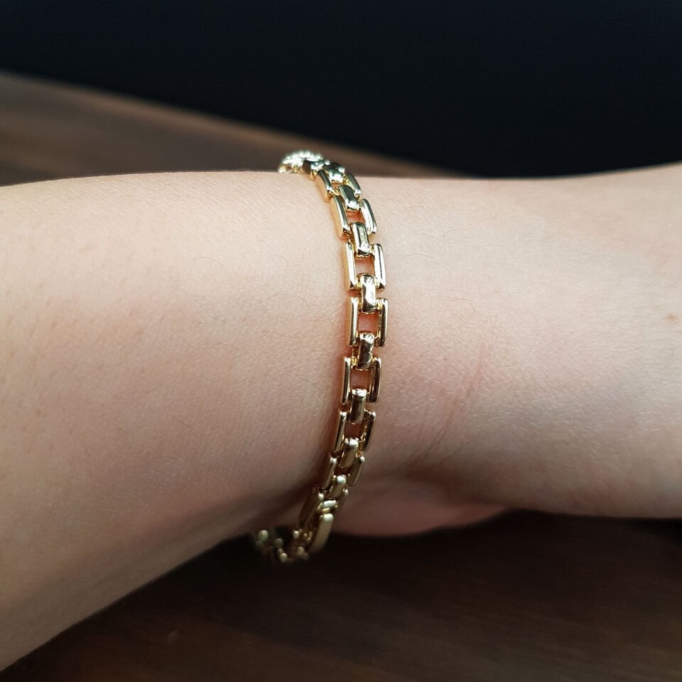 Kar tanesi Taşlı Kadın Çelik Bileklik