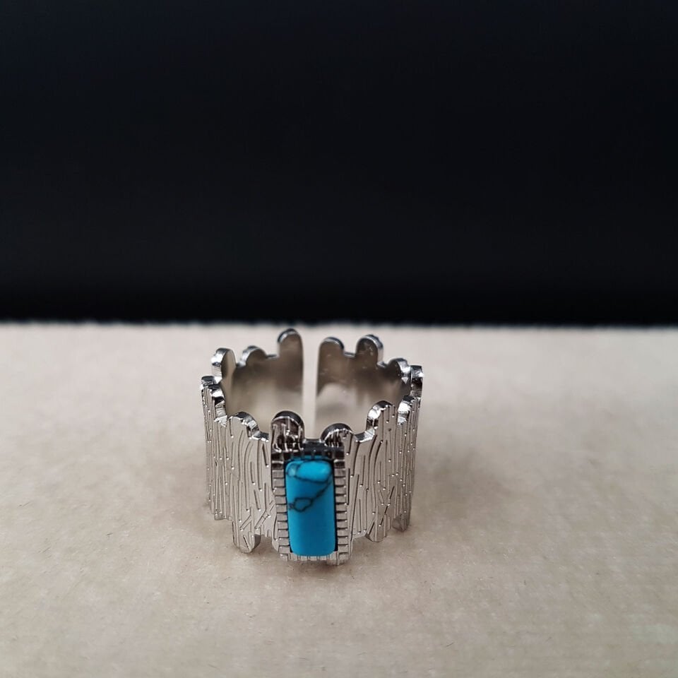 Firuze Taş Tasarım Kadın Çelik Yüzük